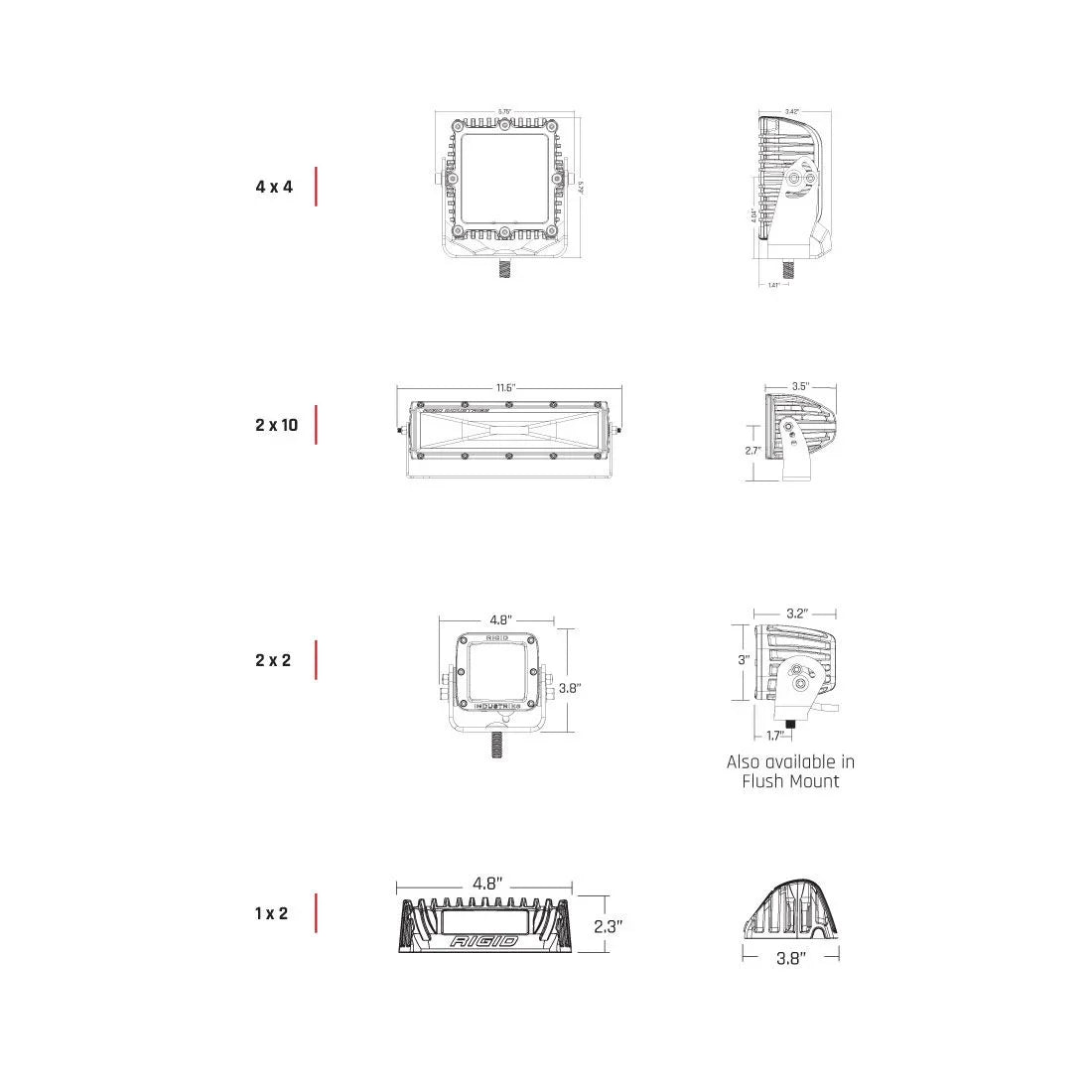 Rigid 1x2 65 Degree DC Scene Light