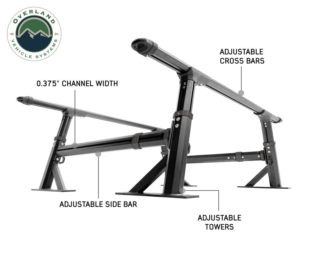 Overland Vehicle Systems Freedom Rack with Cross Bars and Side Supports