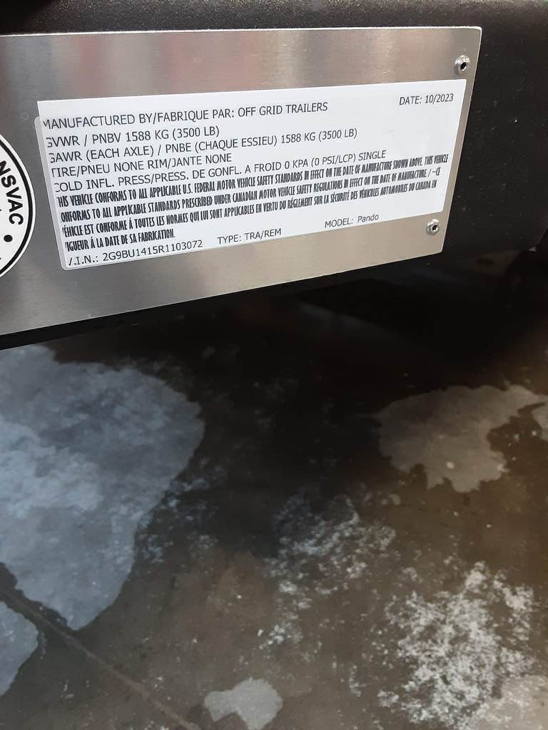 2024 PANDO 3.0 OFF-ROAD TEARDROP TRAILER (#R110 3072 MARKETING DEMO)