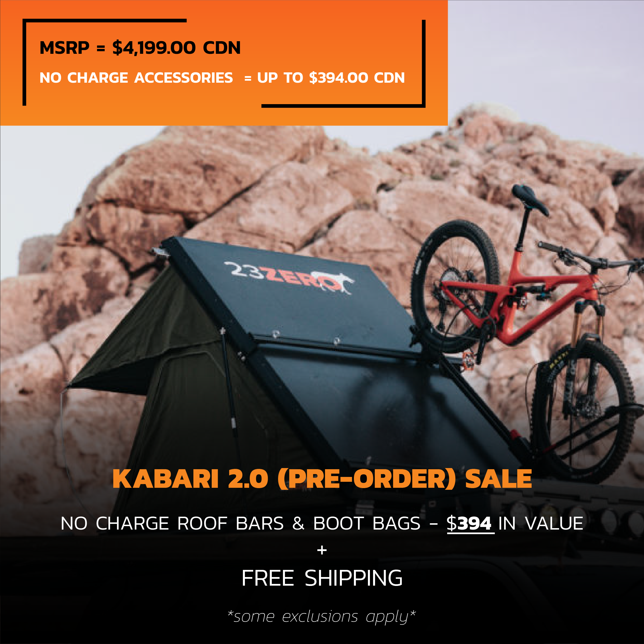 Pre-Order 23ZERO Kabari 2.0 + Free Roof Bars & Boot Bags!