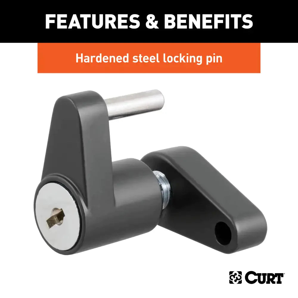 Curt Coupler Lock (1/4" Pin, 3/4" Latch Span, Padlock)