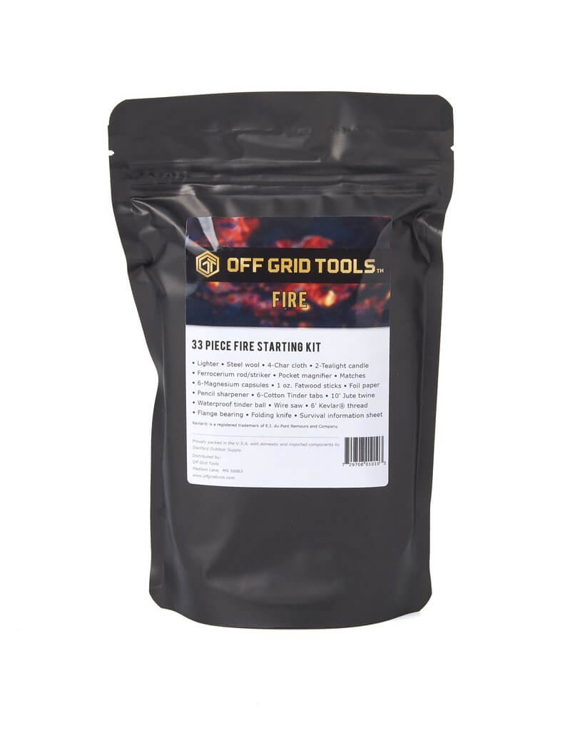 Off Grid Tools 33 Piece Fire Starting Kit
