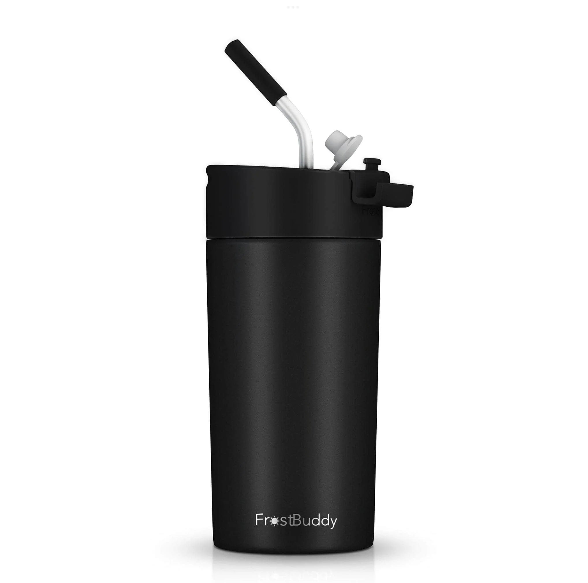 Universal 2.0 Drinking Lid with Straw (Black) - by Frost Buddy